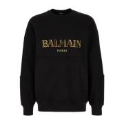 Balmain Stiligt Sweatshirt för Män Black, Herr