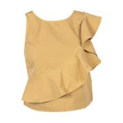 Pinko Elegant Asymmetrisk Blus Yellow, Dam