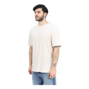 Calvin Klein Jeans Kortärmad beige T-shirt för män Beige, Herr