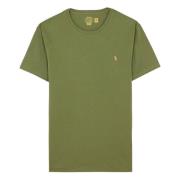 Polo Ralph Lauren Broderad Slim Fit Bomullst-shirt Green, Herr