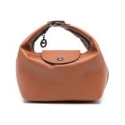 Longchamp Cognac Brun Läder Väska Brown, Dam