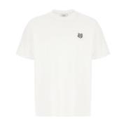 Maison Kitsuné Avslappnad Bomull T-shirt för Män White, Herr