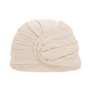 Valentino Garavani Elegant Sidens Turban Hårband Beige, Dam