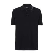 Balmain Stitch Logo Polo Shirt Black, Herr