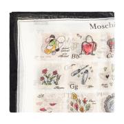 Moschino Sidenscarf med tryck Beige, Unisex