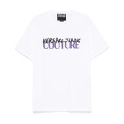 Versace Jeans Couture Vita Crew Neck T-shirts och Polos White, Herr