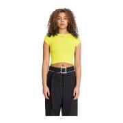 Jean Paul Gaultier Baby Crop Tee Green, Dam