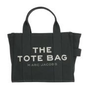 Marc Jacobs Canvas Tote Bag med Logo Print Green, Dam