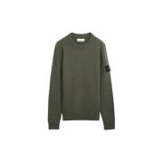 Stone Island Rästickad Pullover Tröja Green, Herr