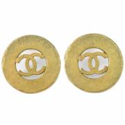 Chanel Vintage Pre-owned Metall rhngen Yellow, Dam