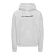 Off White Motsatt Print Hoodie White, Herr