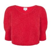 American Dreams Alpaca Pullover i Lipstick Red Red, Dam