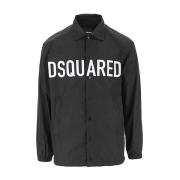 Dsquared2 Stilig Jacka för Män Black, Herr