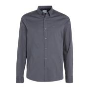 Calvin Klein Slim Fit Poplin Skjorta Gray, Herr