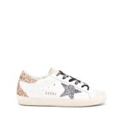 Golden Goose Glitter Star Läder Sneakers White, Dam