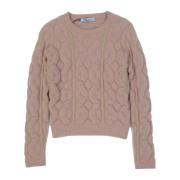 Blumarine Ullblandad tröja Crew Neck Pink, Dam