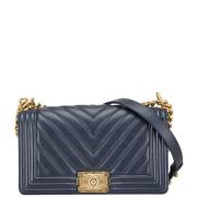 Chanel Vintage Pre-owned Laeder crossbodyvskor Blue, Dam