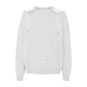 Golden Goose Melange Effect Hoodie med slogan-tryck Gray, Herr