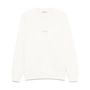 Stone Island Vit Sweatshirt för Män White, Herr