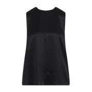 Tom Ford Svart Charmeuse Top Black, Dam