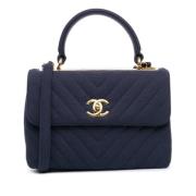 Chanel Vintage Pre-owned Bomull chanel-vskor Blue, Dam