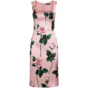 Dolce & Gabbana Midi Klänningar med Spaghettiband Pink, Dam