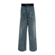 Undercover Indigo Blå Denim Straight Leg Byxor Blue, Dam