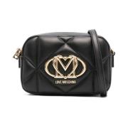 Love Moschino Svart axelväska för kvinnor Black, Dam