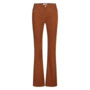 Fabienne Chapot Eva Flare Trousers Brown, Dam