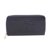 Chanel Vintage Pre-owned Laeder plnbcker Blue, Dam