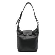 Longchamp Xtra Hopfällbar Väska i Svart Black, Dam