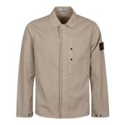 Stone Island Stilren Overshirt för Män Beige, Herr