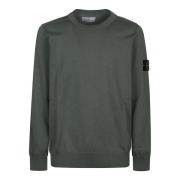 Stone Island Casual Stickad Pullover Sweater Green, Herr