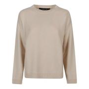 Federica Tosi Stilren Neck Sweater Beige, Dam