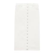 Courrèges Flex Denim Kjol White, Dam