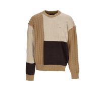 Dickies Patchwork Crewneck Sweater Svart Multicolor, Herr