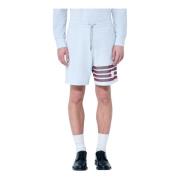 Thom Browne Signatur Four-Bar Bomullsshorts Gray, Herr