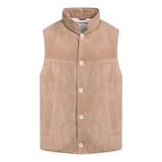 Brunello Cucinelli Stilig Puffer Vest Jacka Brown, Herr