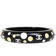 Chanel Vintage Pre-owned Tyg armband Black, Dam