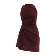 Alexander McQueen Draped Klänning Red, Dam