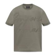 Emporio Armani T-shirt med logotyp Green, Herr