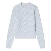 Fendi Rundhalsad T-shirt Blue, Dam