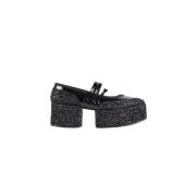 Noir Kei Ninomiya Svart Glitter Platform Mary Janes Black, Dam