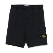 Stone Island Blå Bermuda Shorts för Män Black, Herr