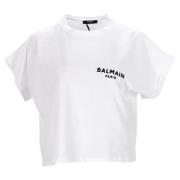 Balmain Bomull toppar White, Dam