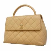 Chanel Vintage Pre-owned Laeder handvskor Beige, Dam