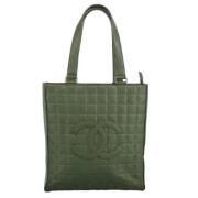 Chanel Vintage Pre-owned Laeder totevskor Green, Dam