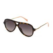 Zadig & Voltaire Brun Acetat Solglasögon Degraded Stil Brown, Dam