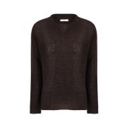 The Row Kashmir Helios Pullover, Ribbad Rund Hals Brown, Dam