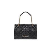 Love Moschino Svart Polyeten Handväska Vår/Sommar Kollektion Black, Da...